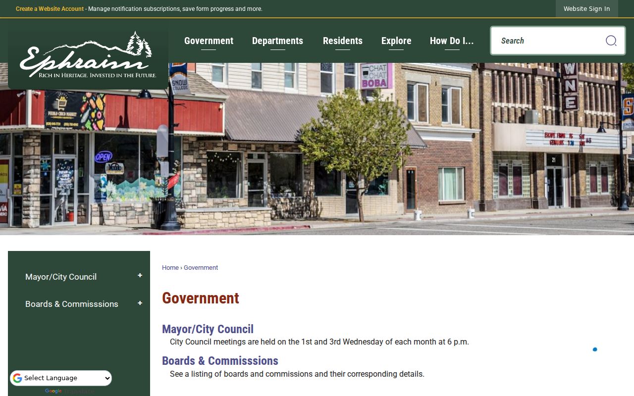 Ephraim community context for local criminal record routes