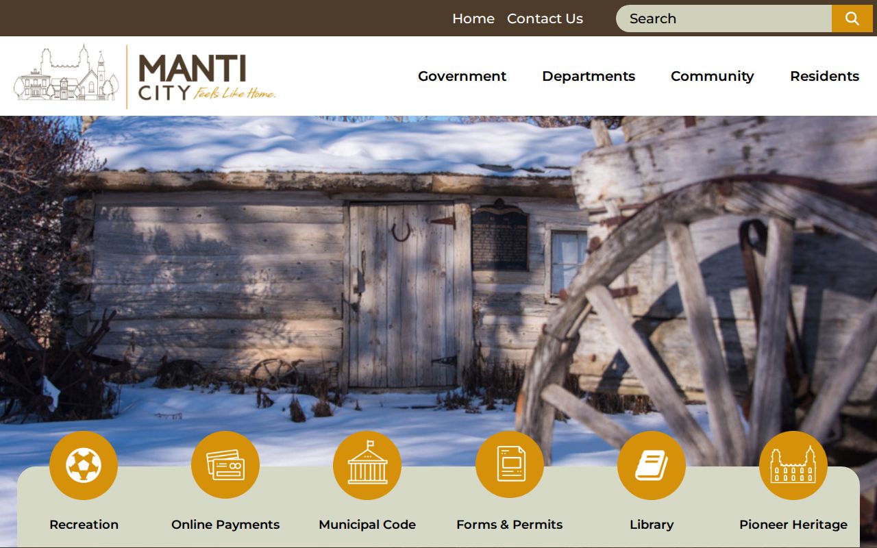 Manti record check city hall view in Sanpete County